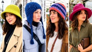 20 Chunky Yarn Crochet Hat Outfit Ideas for Weekend Trips