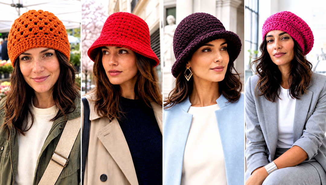 20 Chunky Yarn Crochet Hats Outfit Ideas for Everyday Wear