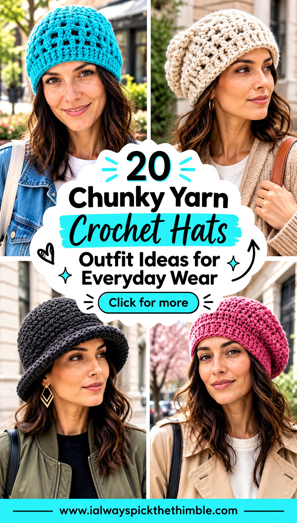 20 Chunky Yarn Crochet Hats Outfit Ideas for Everyday Wear - 20 Chunky Yarn Crochet Hats Outfit Ideas for Everyday Wear