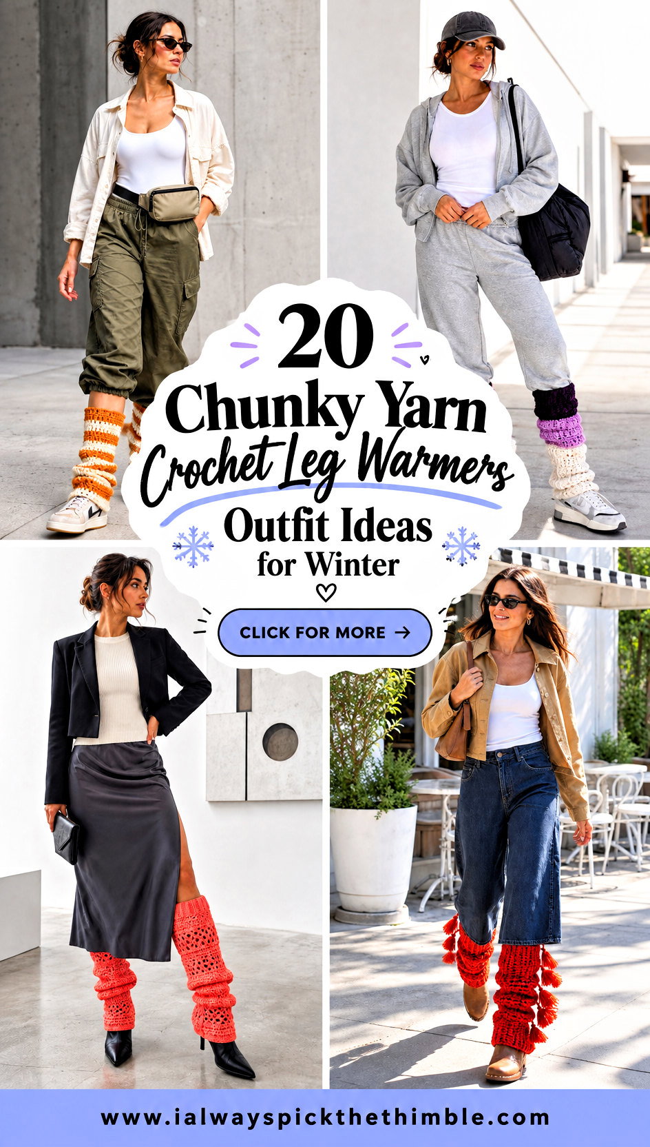 20 Chunky Yarn Crochet Leg Warmers Outfit Ideas for Winter - 20 Chunky Yarn Crochet Leg Warmers Outfit Ideas for Winter
