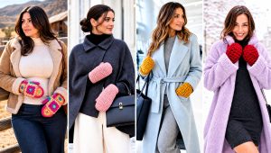 20 Chunky Yarn Crochet Mittens Outfit Ideas for Snow Days