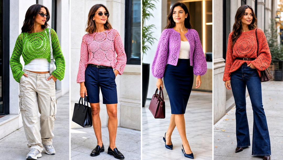 20 Circle Crochet Sweater Outfit Ideas for Everyday Comfort