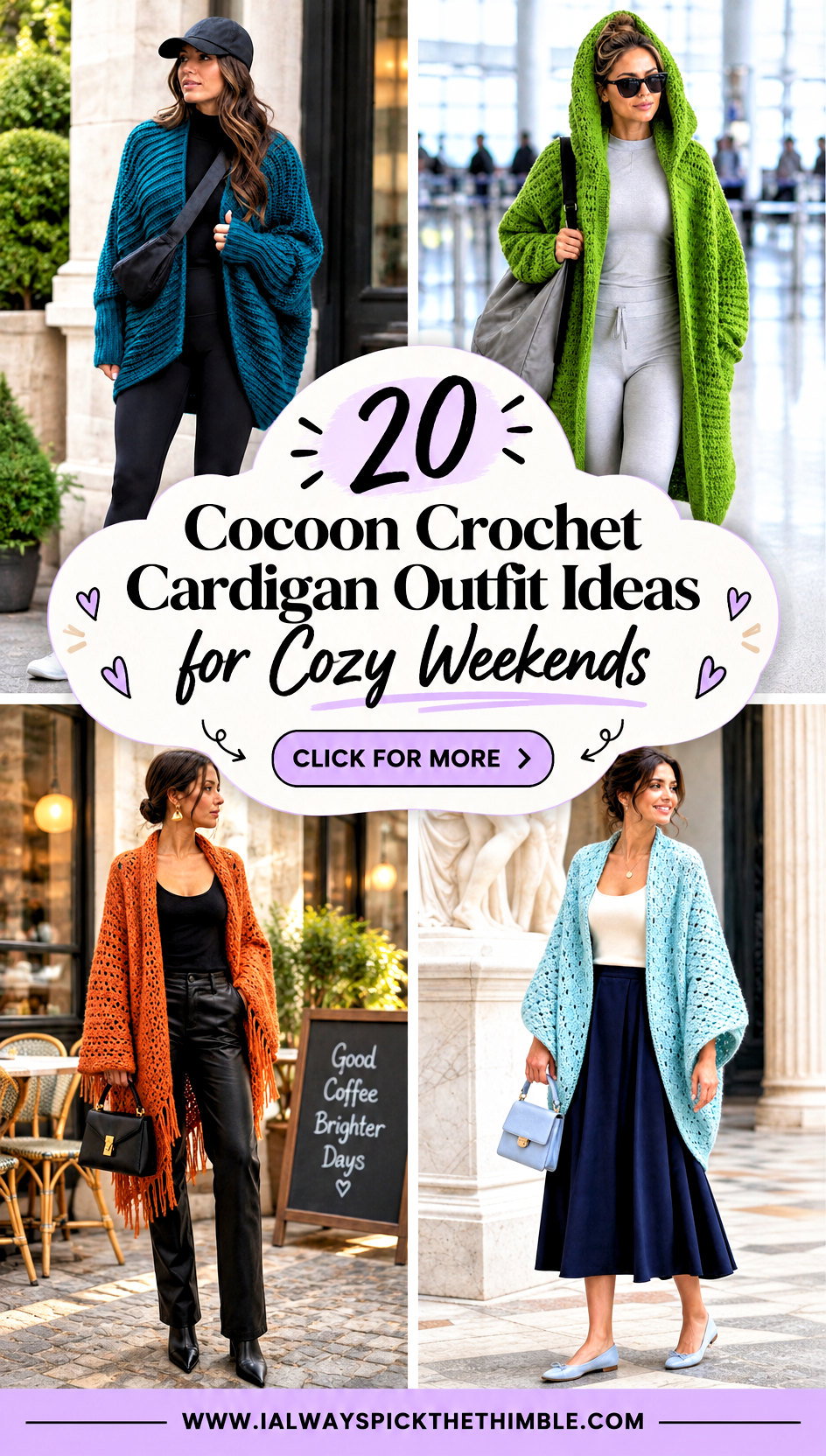 20 Cocoon Crochet Cardigan Outfit Ideas for Cozy Weekends - 20 Cocoon Crochet Cardigan Outfit Ideas for Cozy Weekends