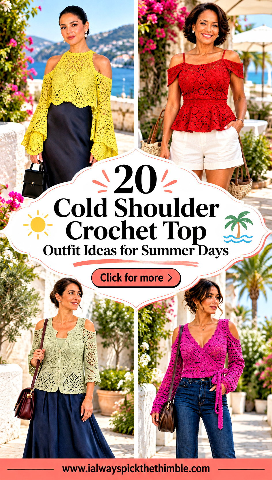 20 Cold Shoulder Crochet Top Outfit Ideas for Summer Days - 20 Cold Shoulder Crochet Top Outfit Ideas for Summer Days