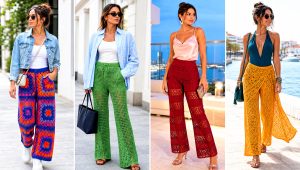 20 Colorful Crochet Pants Outfit Ideas for Festival Style