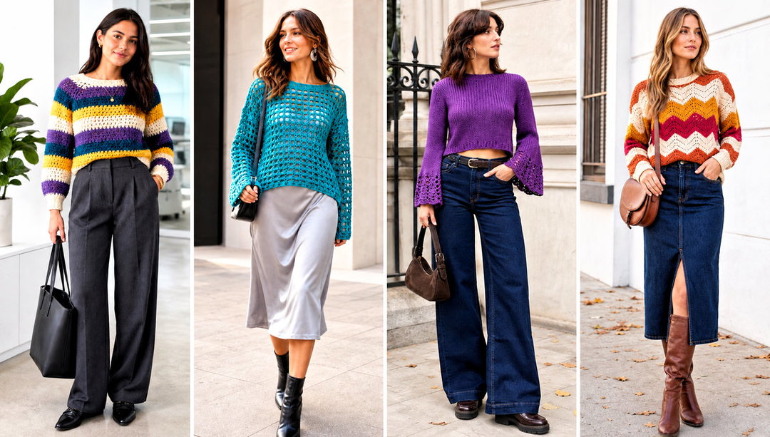 20 Colorful Crochet Sweater Ideas for Bold Layering