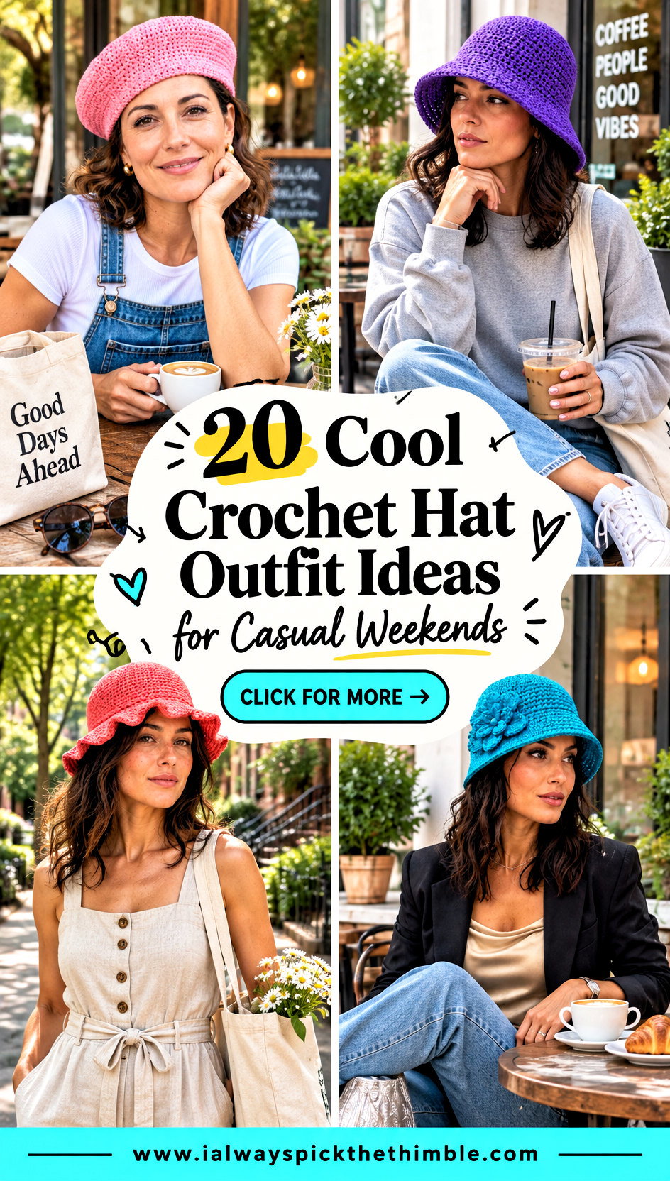 20 Cool Crochet Hat Outfit Ideas for Casual Weekends - 20 Cool Crochet Hat Outfit Ideas for Casual Weekends