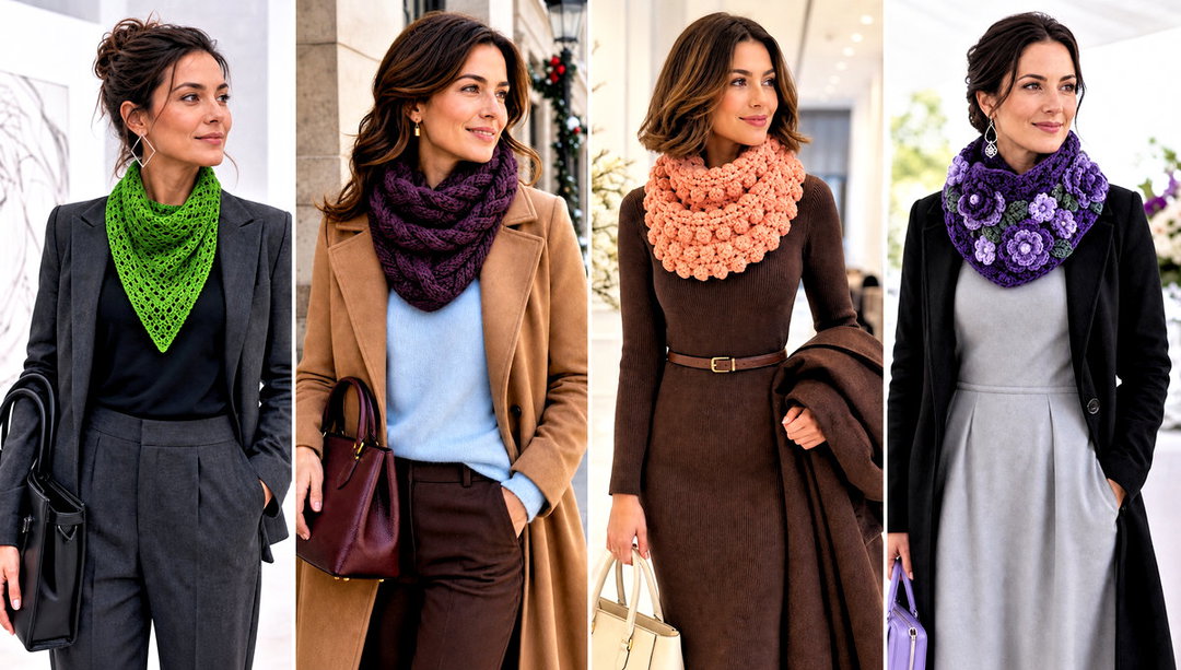 20 Cowl Crochet Scarf Outfit Ideas for Winter Layers