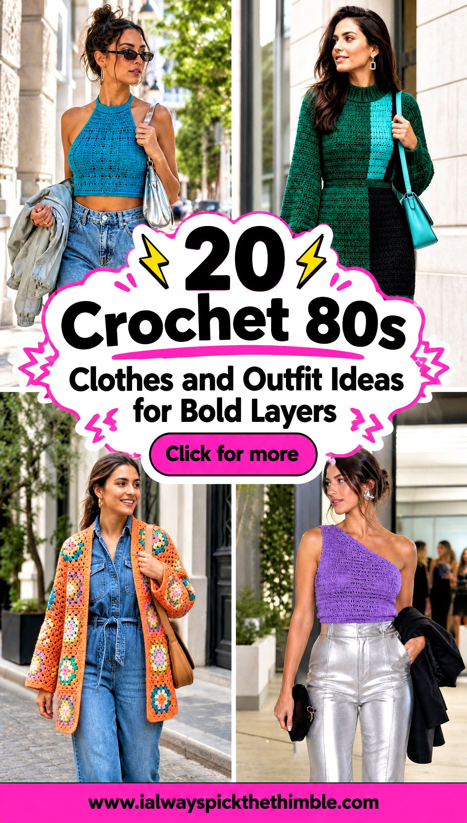 20 Crochet 80s Clothes and Outfit Ideas for Bold Layers - 20 Crochet 80s Clothes and Outfit Ideas for Bold Layers