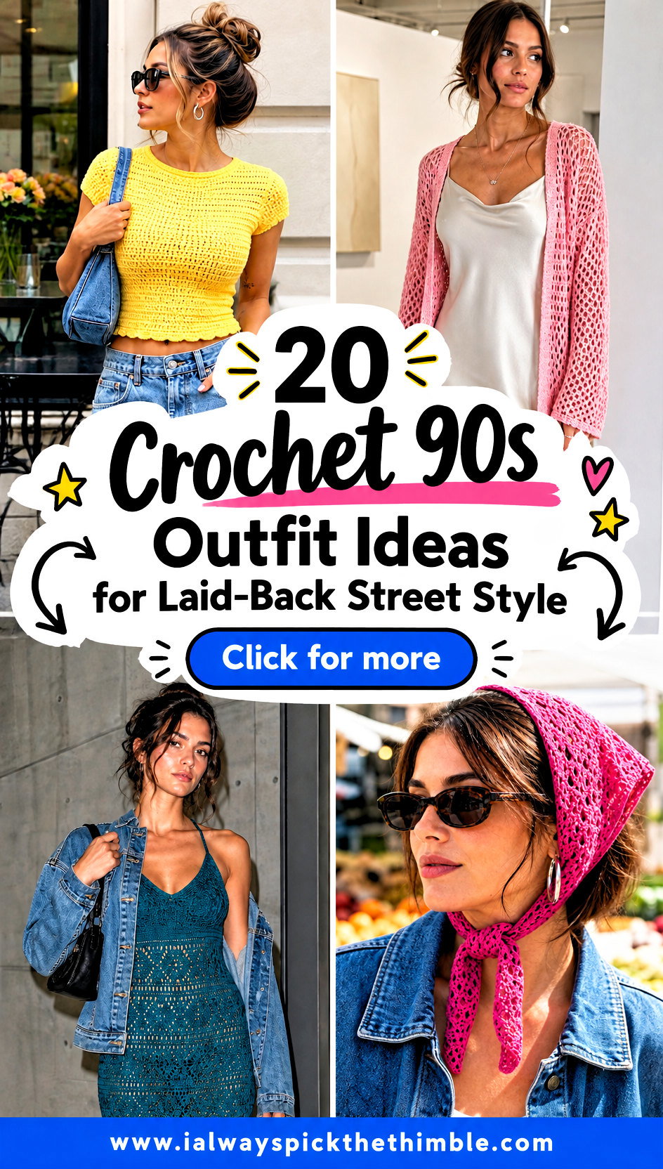 20 Crochet 90s Outfit Ideas for Laid-Back Street Style - 20 Crochet 90s Outfit Ideas for Laid-Back Street Style