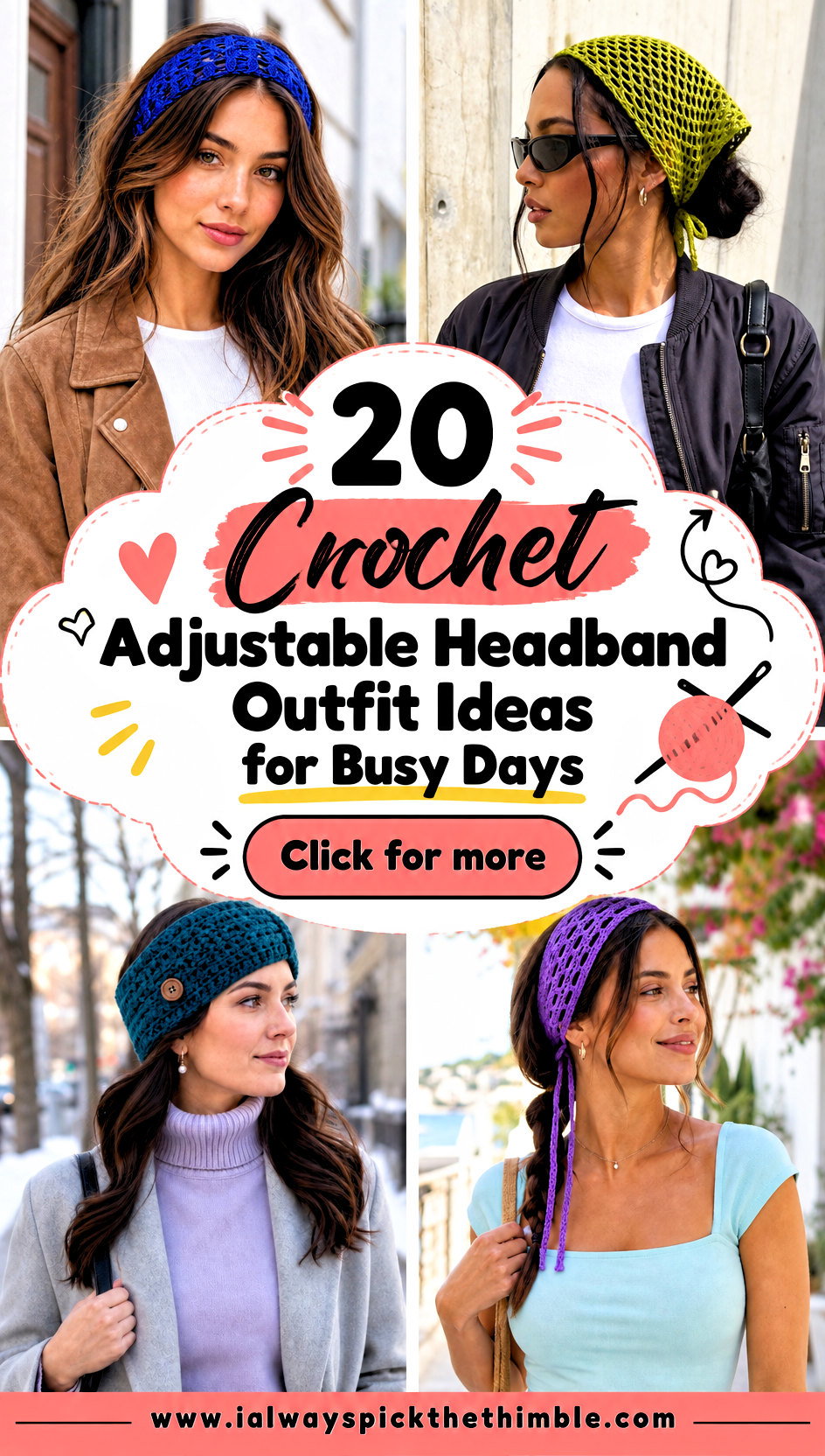 20 Crochet Adjustable Headband Outfit Ideas for Busy Days - 20 Crochet Adjustable Headband Outfit Ideas for Busy Days