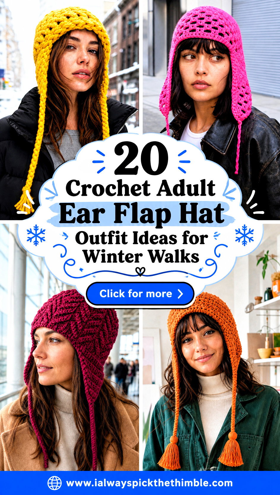 20 Crochet Adult Ear Flap Hat Outfit Ideas for Winter Walks - 20 Crochet Adult Ear Flap Hat Outfit Ideas for Winter Walks