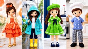 20 Crochet Amigurumi Doll Clothes and Outfit Ideas
