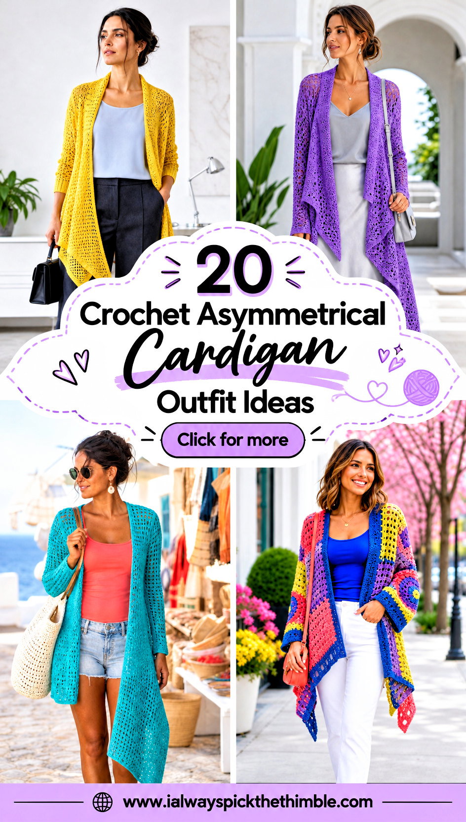 20 Crochet Asymmetrical Cardigan Outfit Ideas to Layer - 20 Crochet Asymmetrical Cardigan Outfit Ideas to Layer