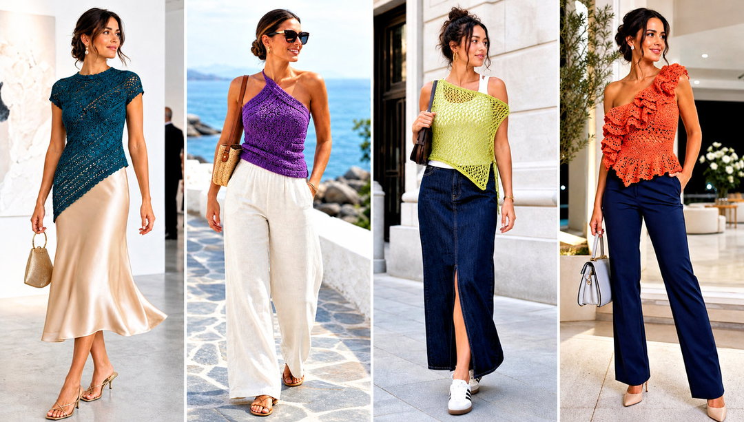 20 Crochet Asymmetrical Top Outfit Ideas for Summer