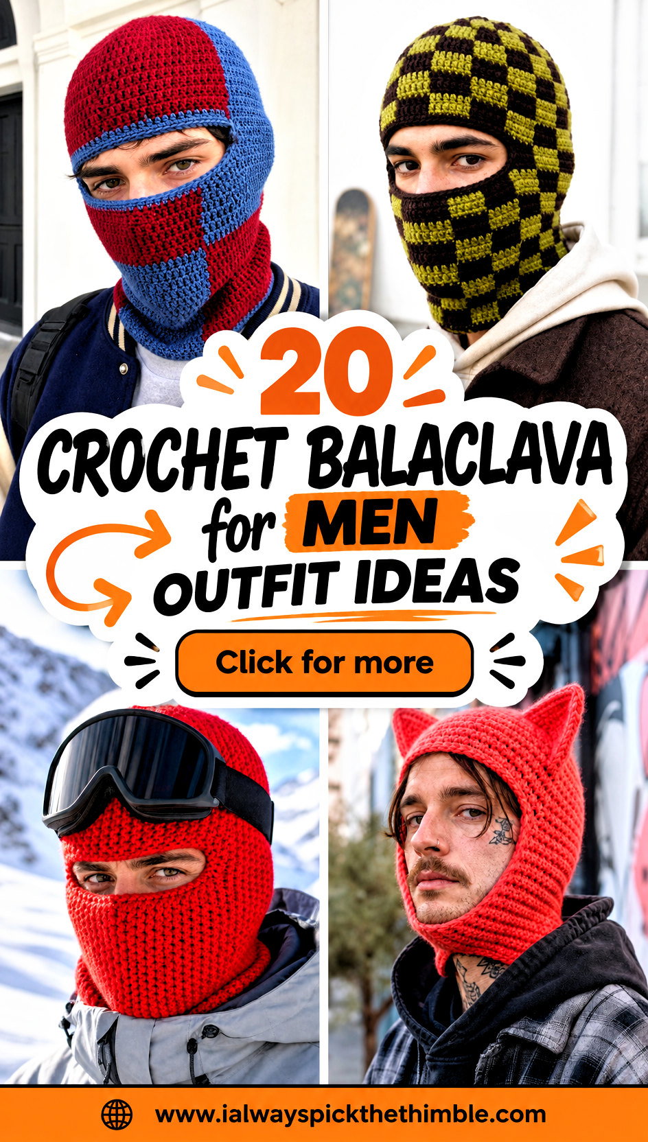 20 Crochet Balaclava for Men Outfit Ideas for Urban Style - 20 Crochet Balaclava for Men Outfit Ideas for Urban Style