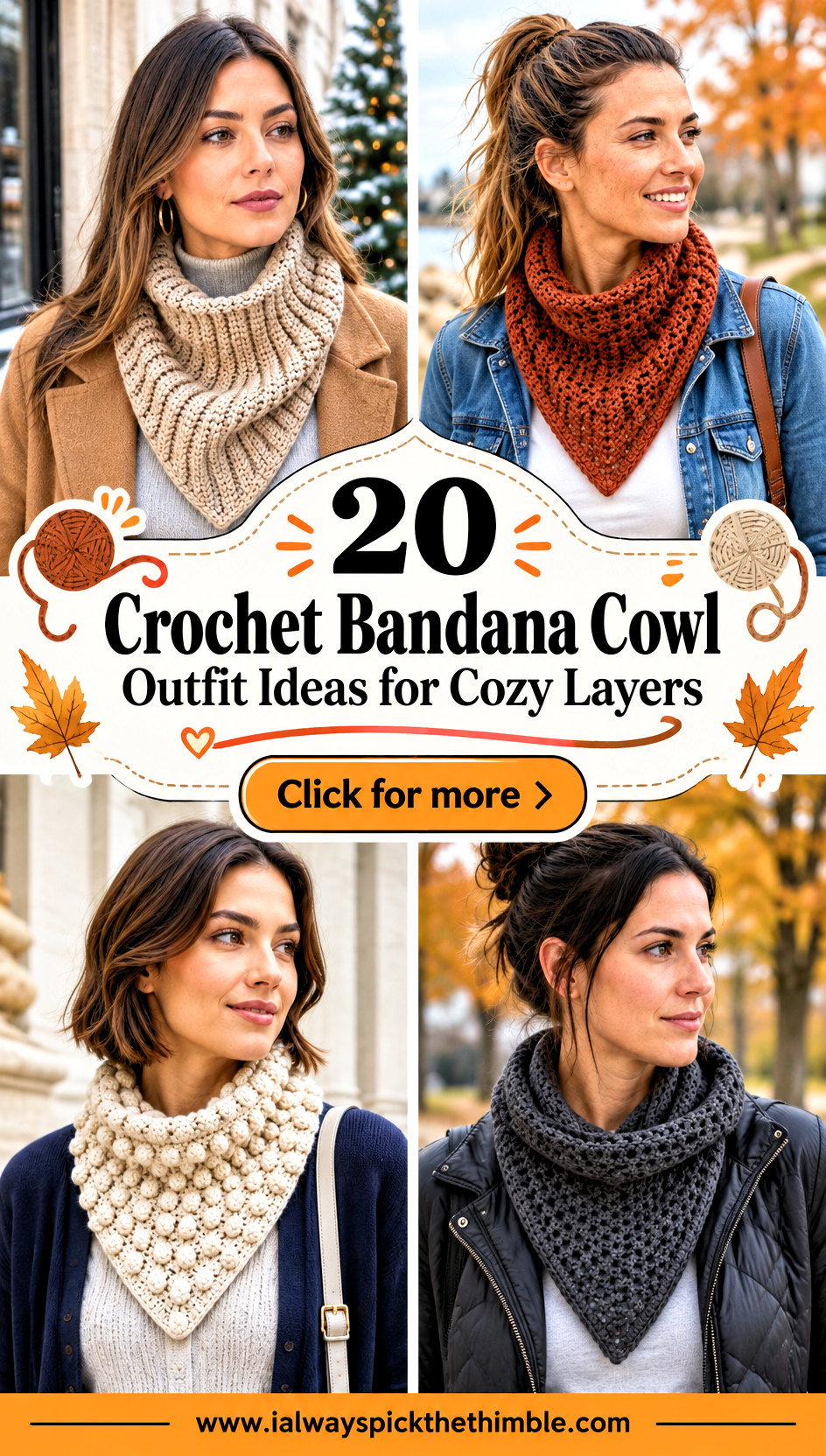 20 Crochet Bandana Cowl Outfit Ideas for Cozy Layers - 20 Crochet Bandana Cowl Outfit Ideas for Cozy Layers