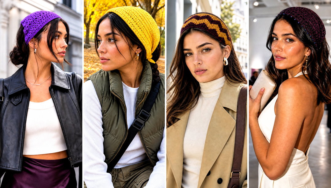 20 Crochet Bandana Headband Outfit Ideas for Boho Days