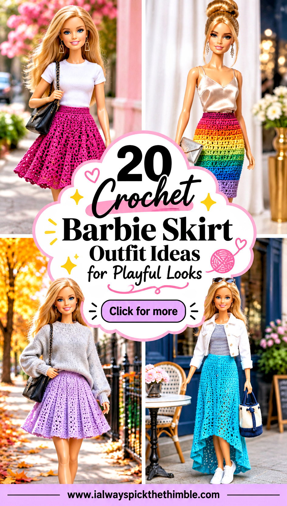 20 Crochet Barbie Skirt Outfit Ideas for Playful Looks - 20 Crochet Barbie Skirt Outfit Ideas for Playful Looks