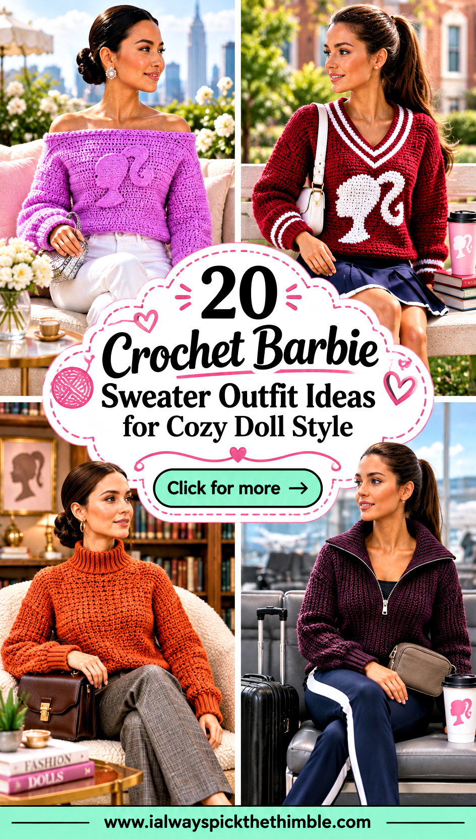 20 Crochet Barbie Sweater Outfit Ideas for Cozy Doll Style - 20 Crochet Barbie Sweater Outfit Ideas for Cozy Doll Style