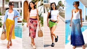 20 Crochet Beach Cover Up Skirts Outfit Ideas for Getaways