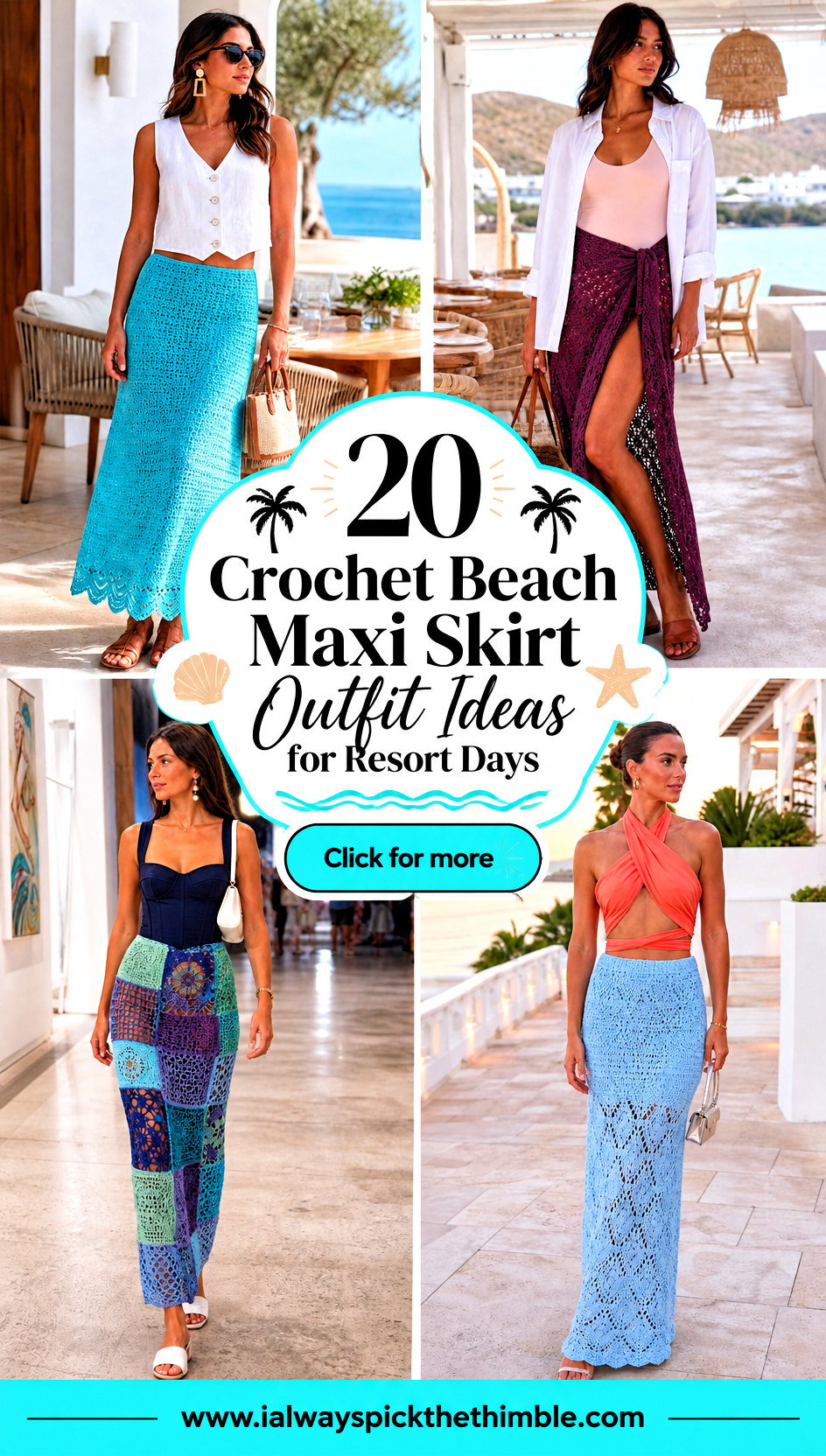 20 Crochet Beach Maxi Skirt Outfit Ideas for Resort Days - 20 Crochet Beach Maxi Skirt Outfit Ideas for Resort Days