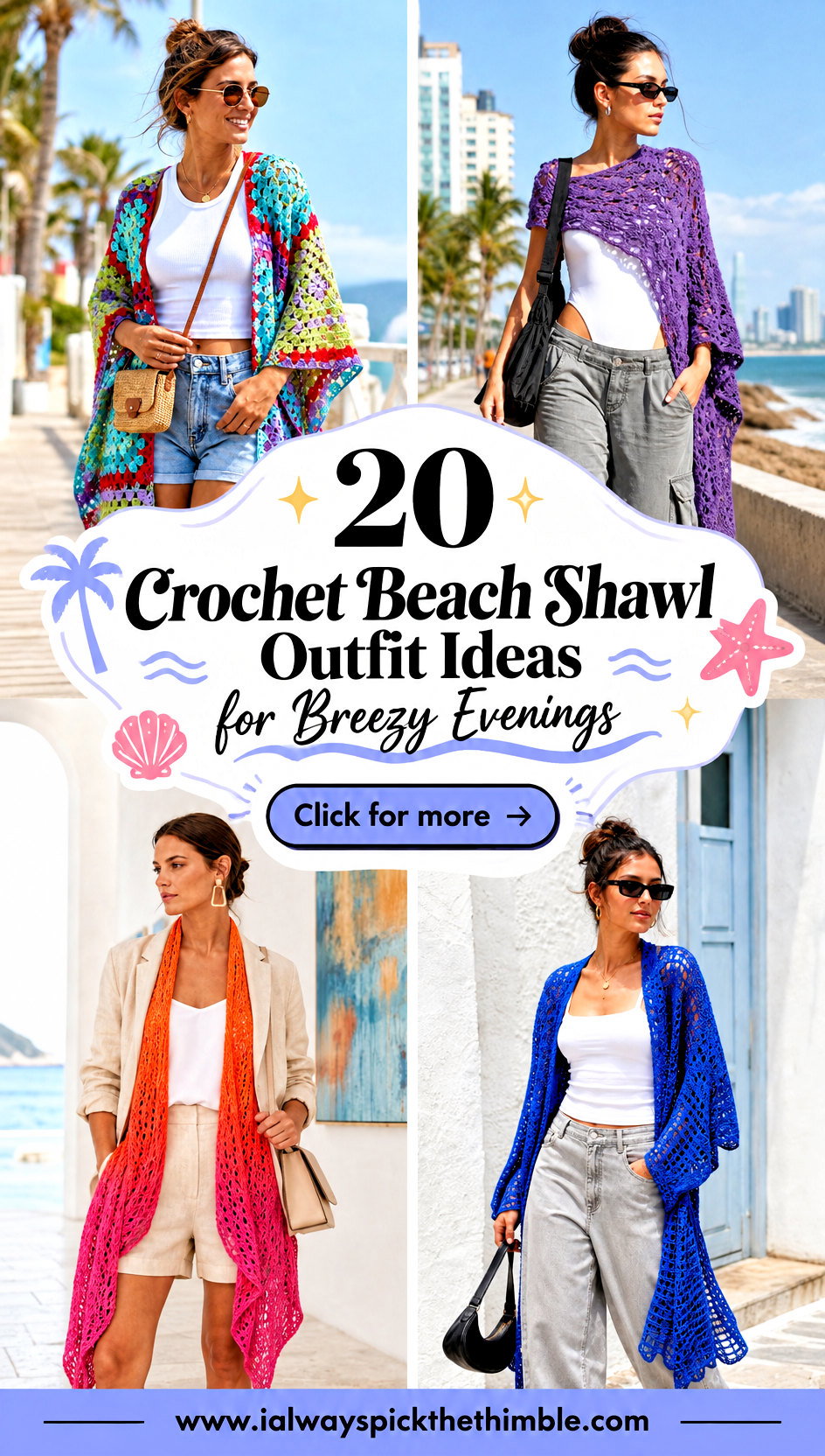 20 Crochet Beach Shawl Outfit Ideas for Breezy Evenings - 20 Crochet Beach Shawl Outfit Ideas for Breezy Evenings