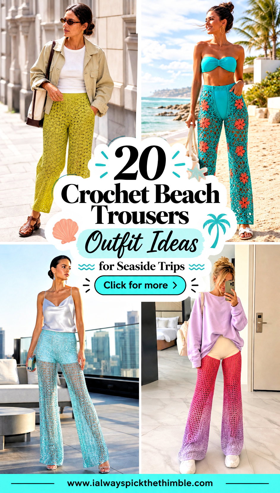 20 Crochet Beach Trousers Outfit Ideas for Seaside Trips - 20 Crochet Beach Trousers Outfit Ideas for Seaside Trips