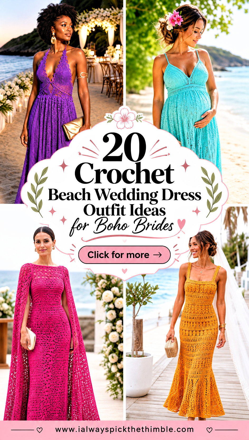 20 Crochet Beach Wedding Dress Outfit Ideas for Boho Brides - 20 Crochet Beach Wedding Dress Outfit Ideas for Boho Brides