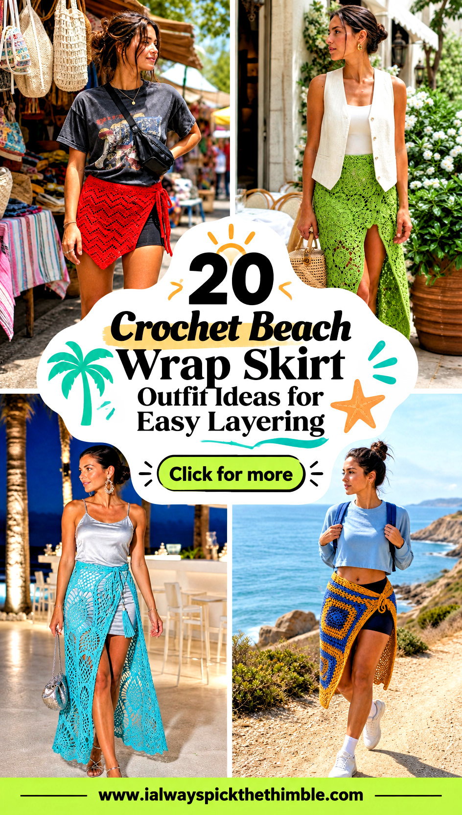 20 Crochet Beach Wrap Skirt Outfit Ideas for Easy Layering - 20 Crochet Beach Wrap Skirt Outfit Ideas for Easy Layering
