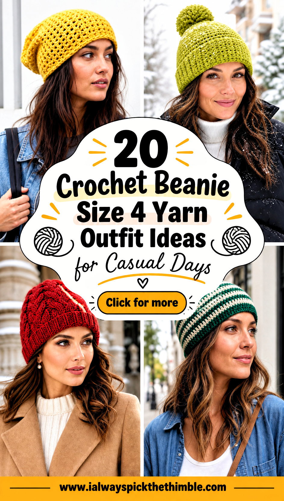 20 Crochet Beanie Size 4 Yarn Outfit Ideas for Casual Days - 20 Crochet Beanie Size 4 Yarn Outfit Ideas for Casual Days