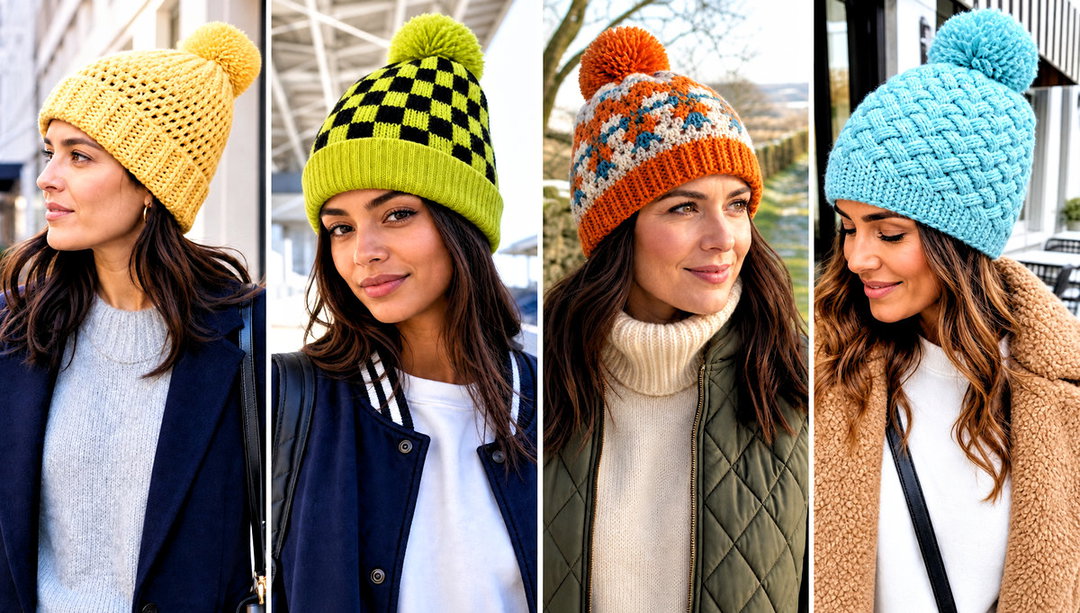20 Crochet Beanie With Pom Pom Outfit Ideas for Snowy Days