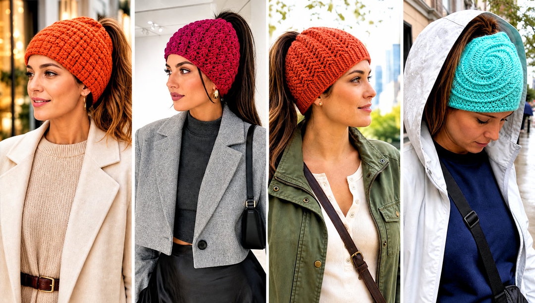 20 Crochet Beanie With Ponytail Hole Hat Outfit Ideas