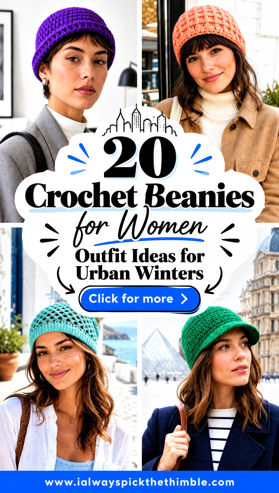 20 Crochet Beanies for Women Outfit Ideas for Urban Winters - 20 Crochet Beanies for Women Outfit Ideas for Urban Winters