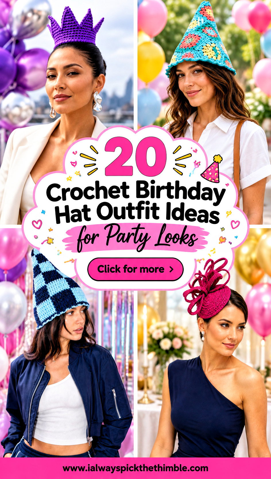 20 Crochet Birthday Hat Outfit Ideas for Party Looks - 20 Crochet Birthday Hat Outfit Ideas for Party Looks