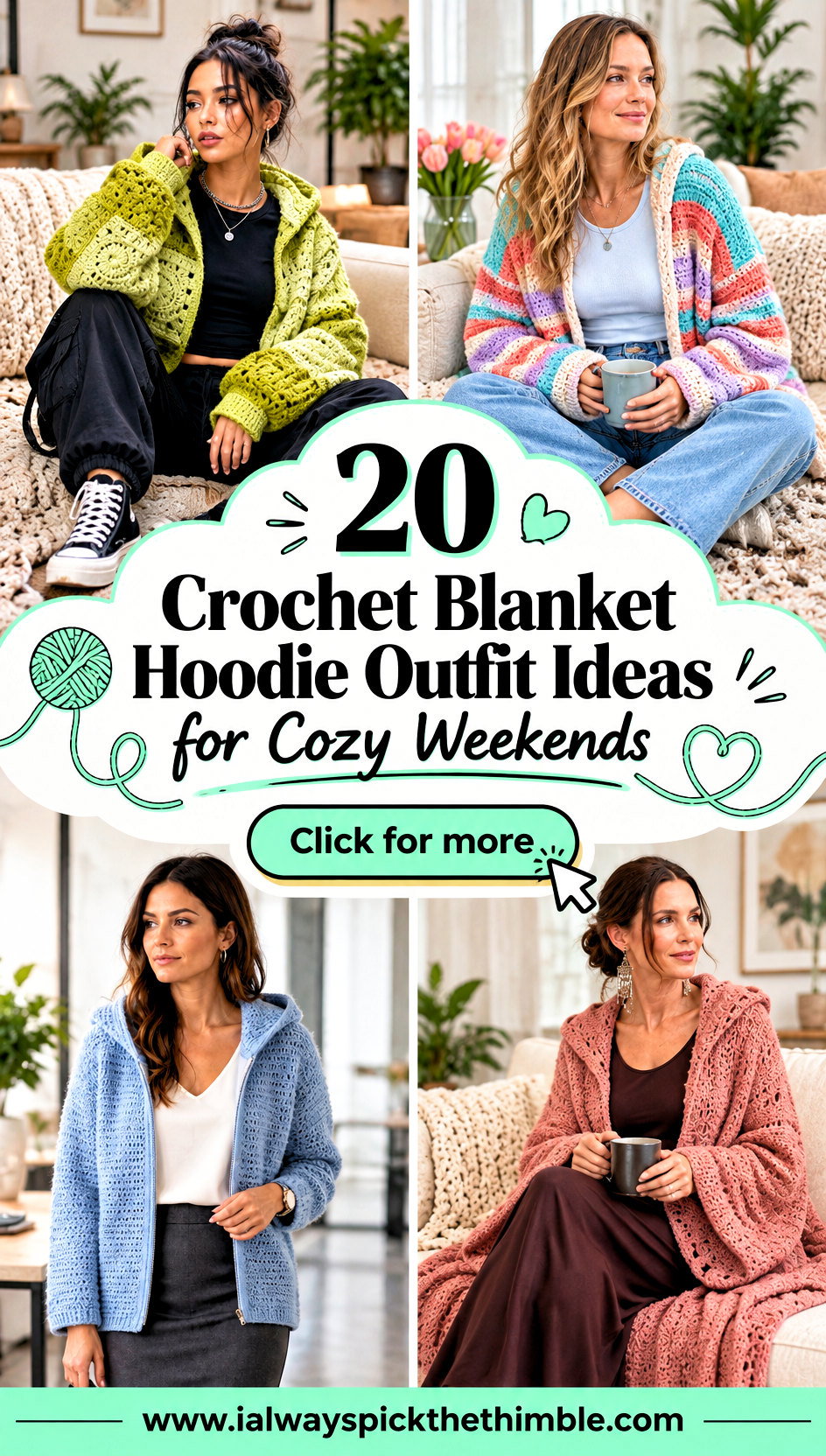 20 Crochet Blanket Hoodie Outfit Ideas for Cozy Weekends - 20 Crochet Blanket Hoodie Outfit Ideas for Cozy Weekends