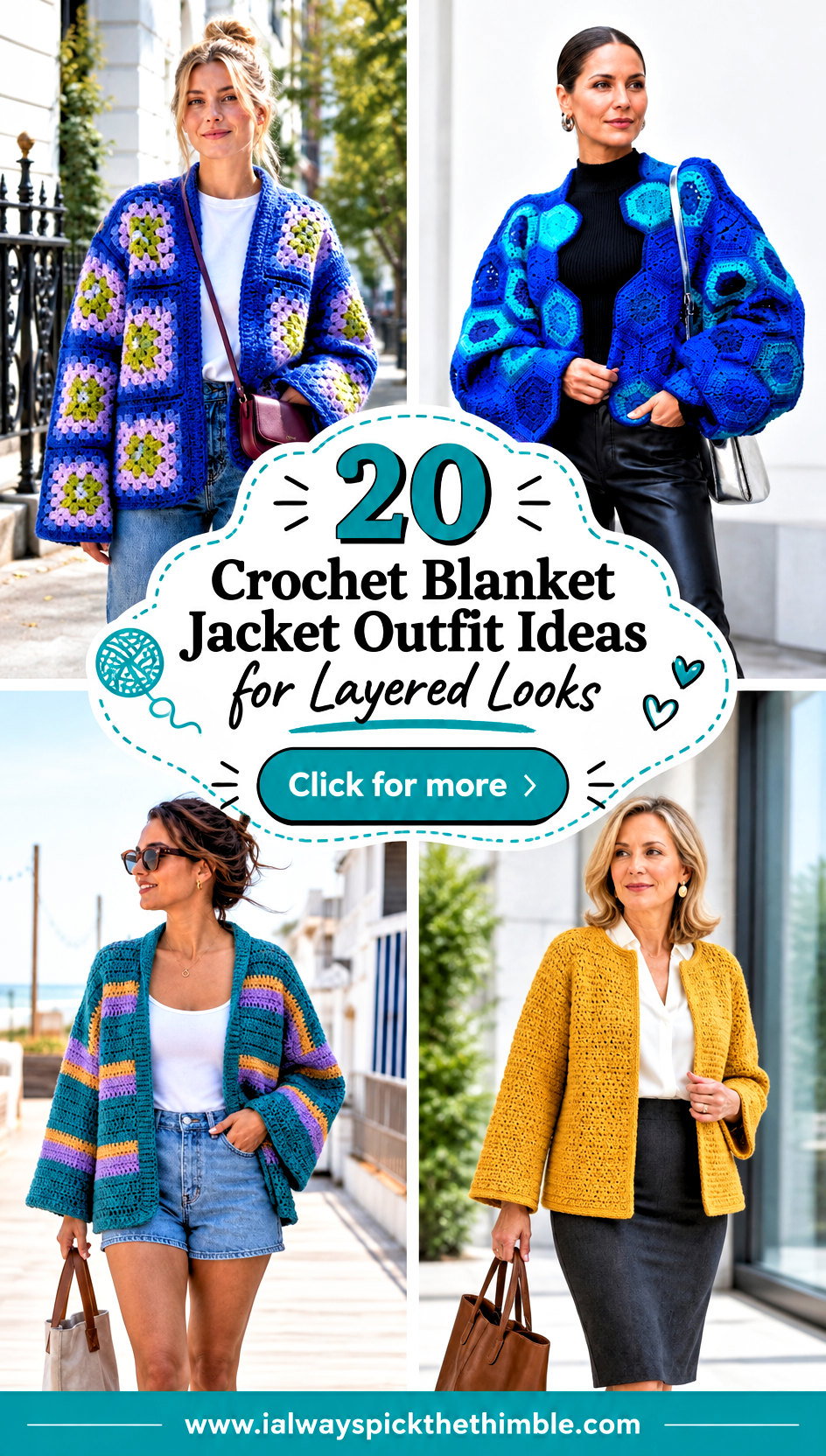 20 Crochet Blanket Jacket Outfit Ideas for Layered Looks - 20 Crochet Blanket Jacket Outfit Ideas for Layered Looks
