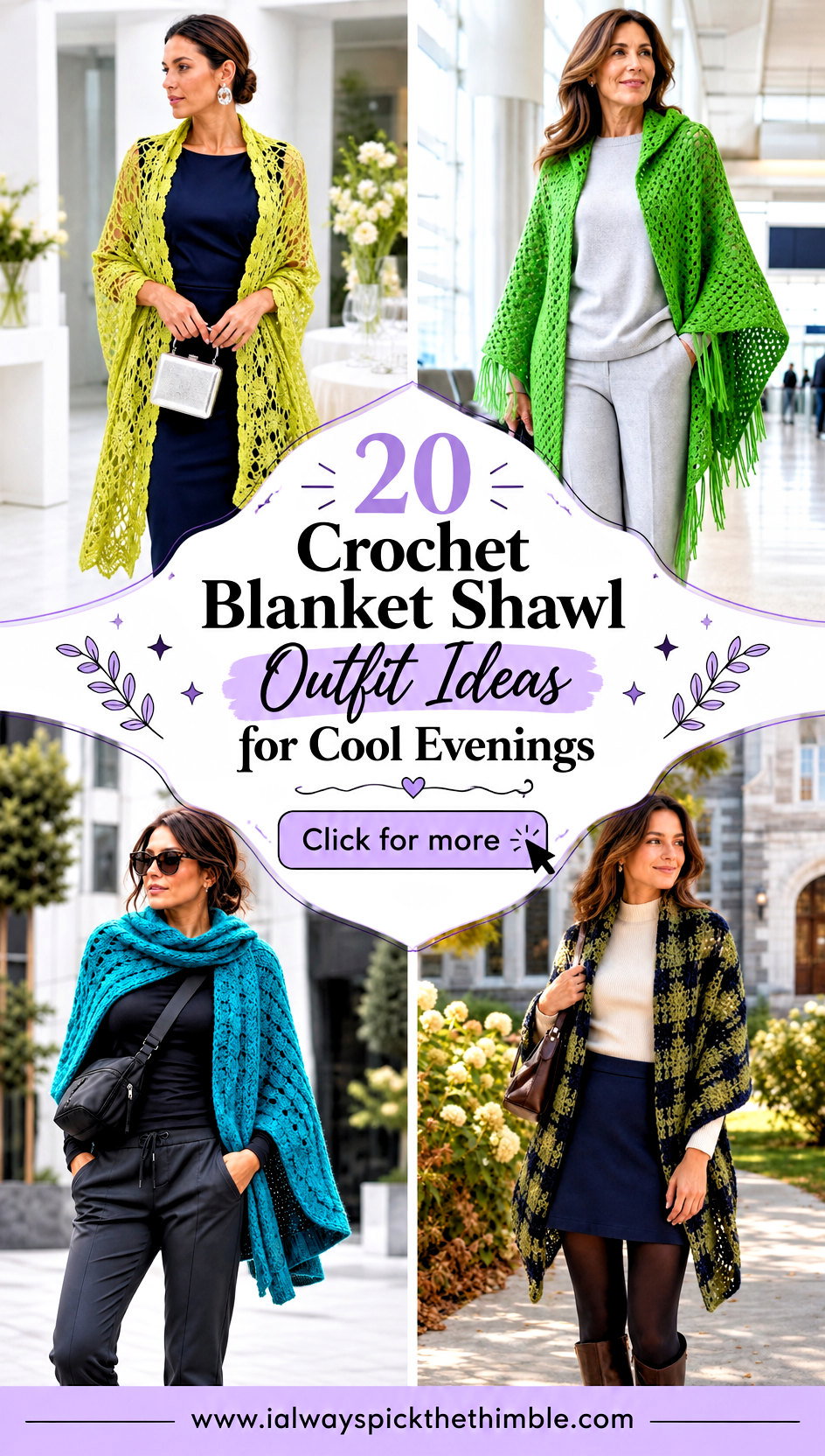 20 Crochet Blanket Shawl Outfit Ideas for Cool Evenings - 20 Crochet Blanket Shawl Outfit Ideas for Cool Evenings