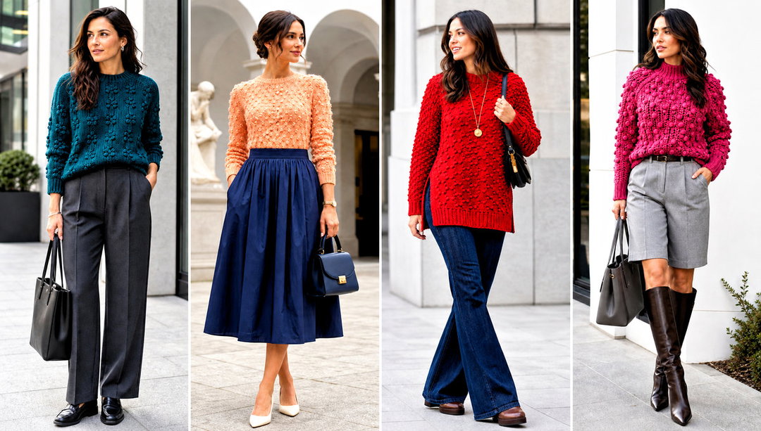 20 Crochet Bobble Sweater Outfit Ideas for Cozy Outfits