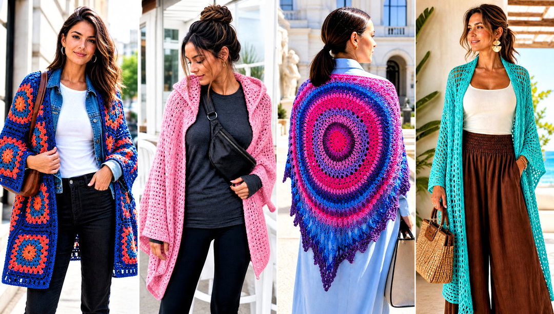 20 Crochet Boho Shawl Outfit Ideas for Laid-Back Layers