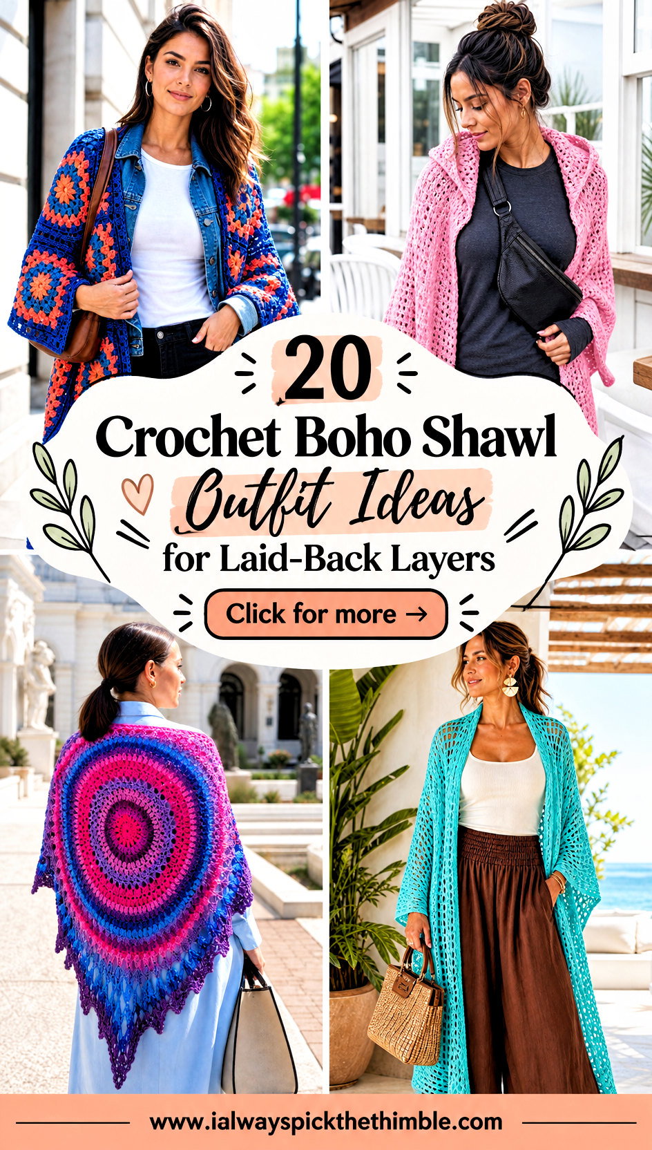 20 Crochet Boho Shawl Outfit Ideas for Laid-Back Layers - 20 Crochet Boho Shawl Outfit Ideas for Laid-Back Layers
