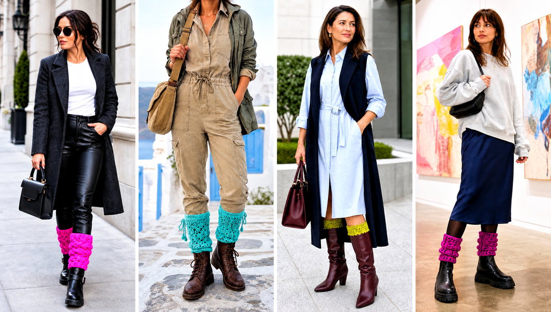 20 Crochet Boot Cuff Outfit Ideas for Fall Boot Looks