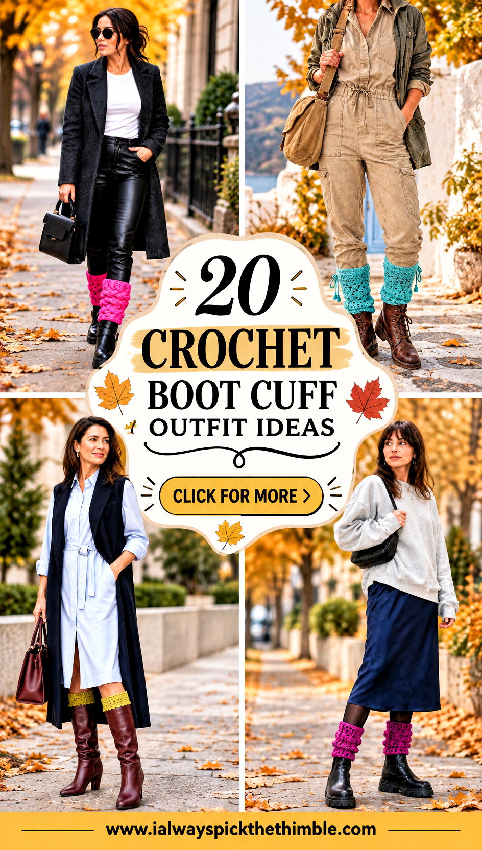 20 Crochet Boot Cuff Outfit Ideas for Fall Boot Looks - 20 Crochet Boot Cuff Outfit Ideas for Fall Boot Looks