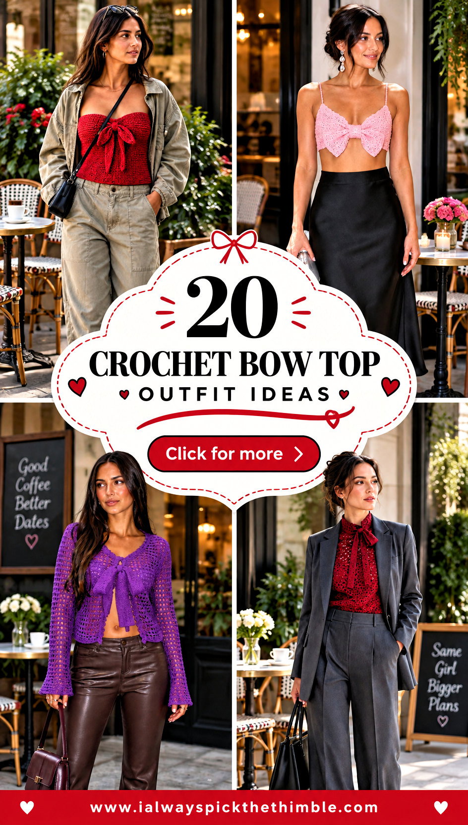 20 Crochet Bow Top Outfit Ideas for Casual Date Nights - 20 Crochet Bow Top Outfit Ideas for Casual Date Nights