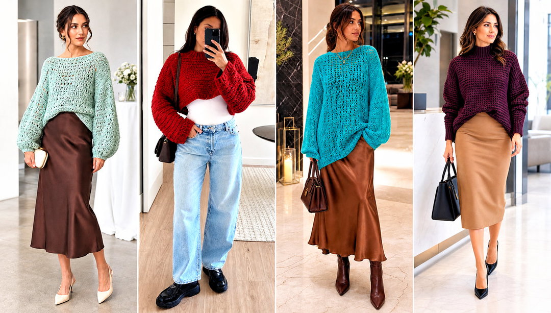 20 Crochet Boyfriend Sweater Outfit Ideas for Easy Layers