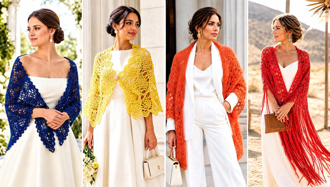 20 Crochet Bridal Shawl Outfit Ideas for Wedding Layers