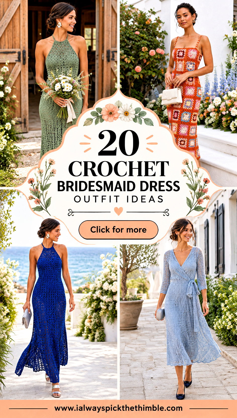 20 Crochet Bridesmaid Dress Outfit Ideas for Rustic Venues - 20 Crochet Bridesmaid Dress Outfit Ideas for Rustic Venues