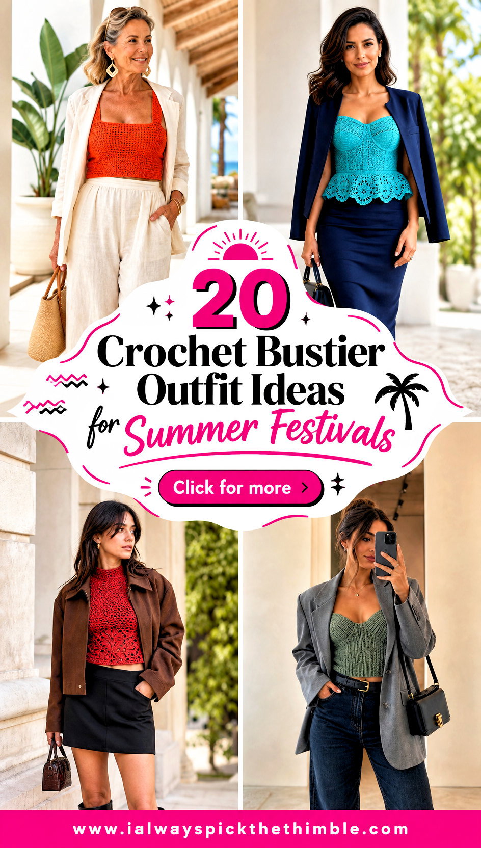 20 Crochet Bustier Outfit Ideas for Summer Festivals - 20 Crochet Bustier Outfit Ideas for Summer Festivals