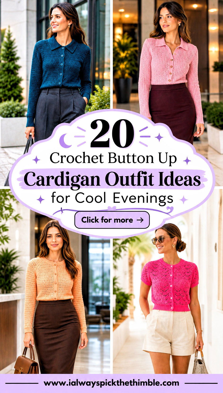 20 Crochet Button Up Cardigan Outfit Ideas for Cool Evenings - 20 Crochet Button Up Cardigan Outfit Ideas for Cool Evenings