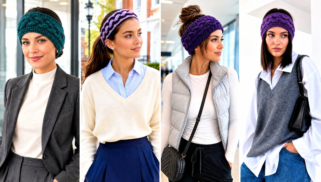 20 Crochet Cable Headband Outfit Ideas for Cold Commutes
